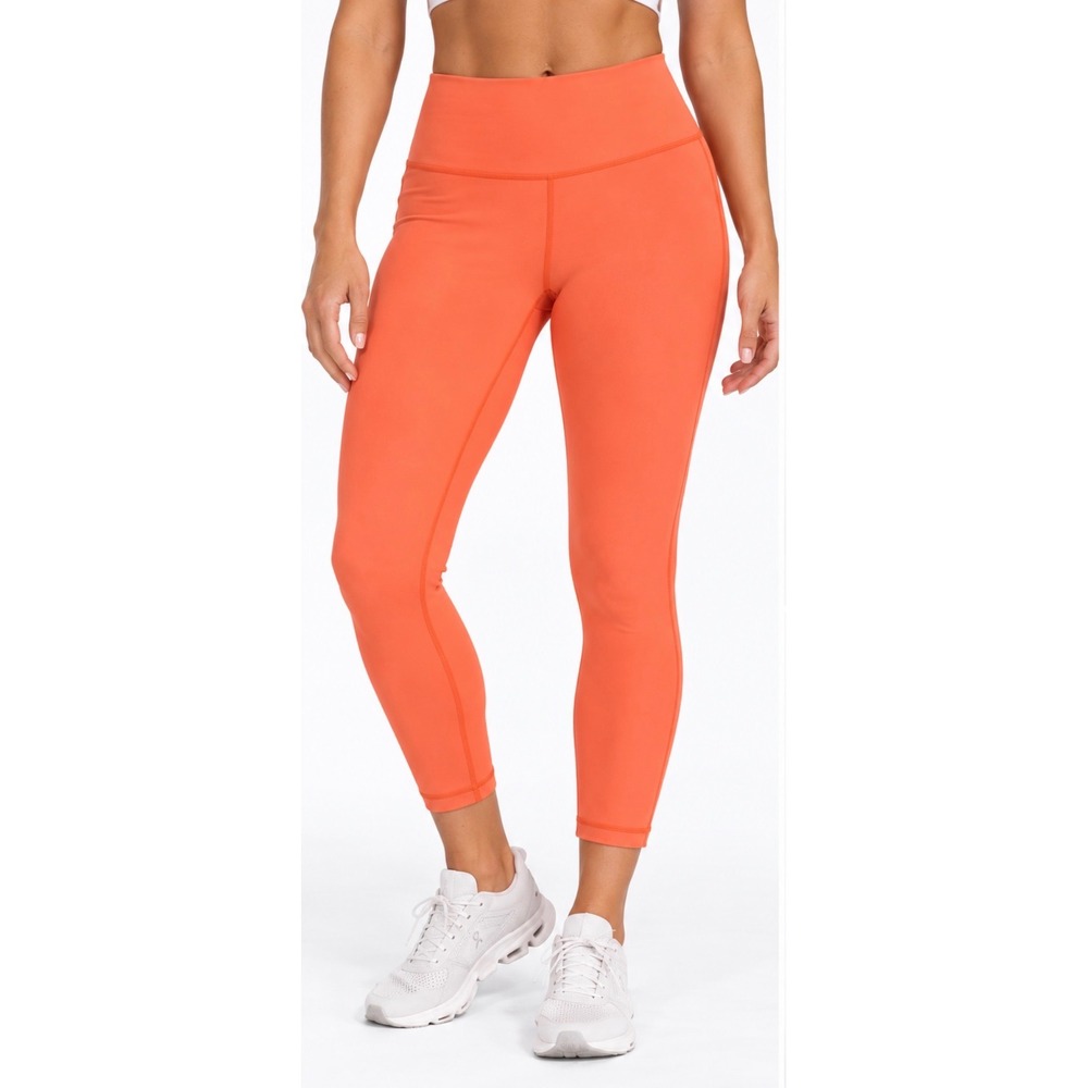 Lululemon Wunder Under 25" Leggings Women Size 12 Coral Luxtreme Activewear